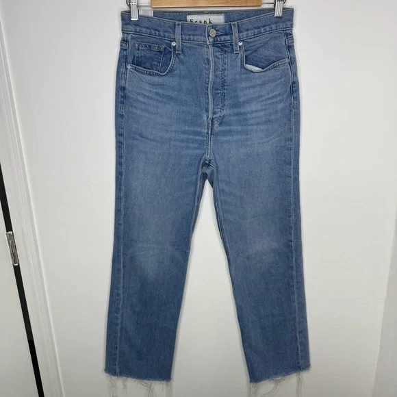 FRANK & EILEEN Monaghan High Rise Straight Leg Cropped Jeans - Picture 3 of 11